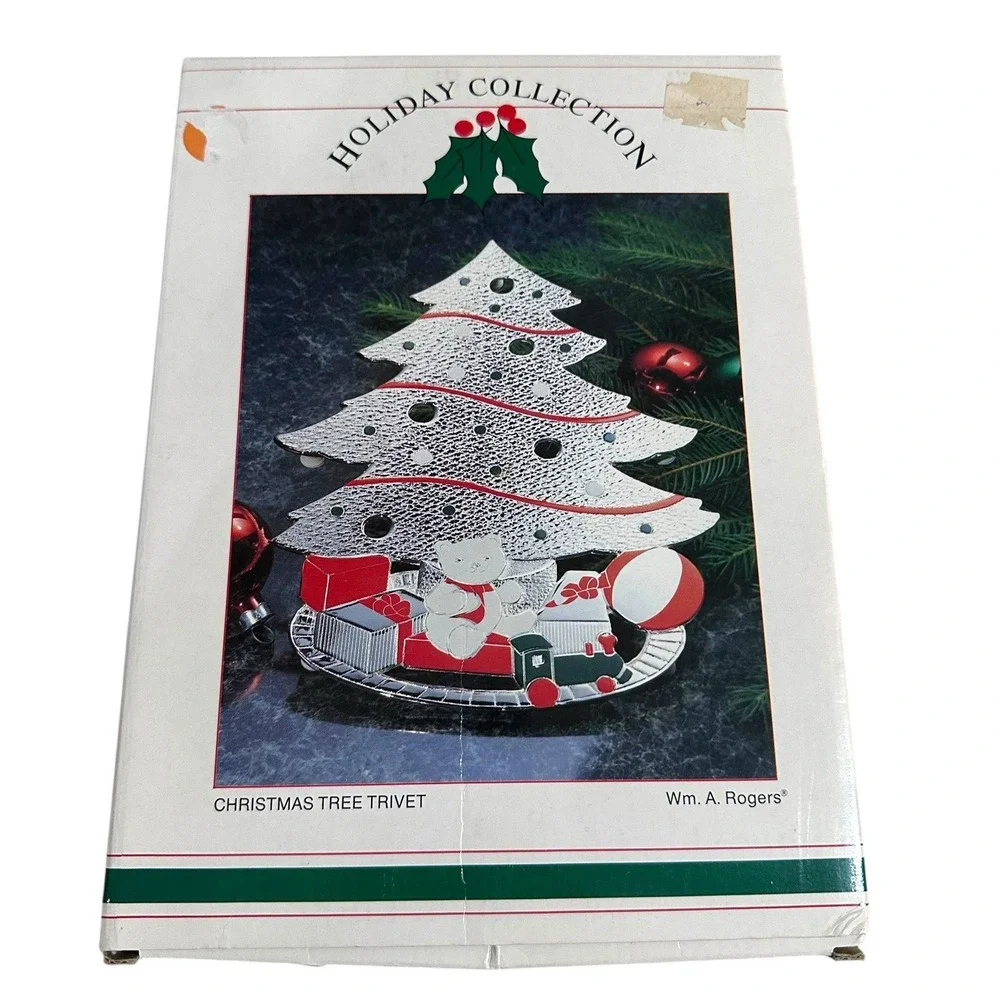 Vintage Wm‎ A Rogers Tarnish Resistant Holiday Collection Christmas Tree Trivet